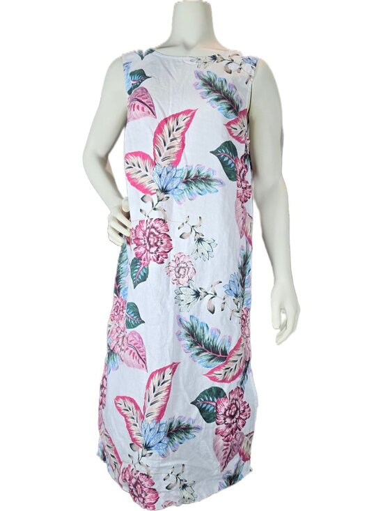 Sussan Dresses & Skirts - Sussan Y2K 100% Linen Tropical Floral Maxi Dress US 6 / AU 10